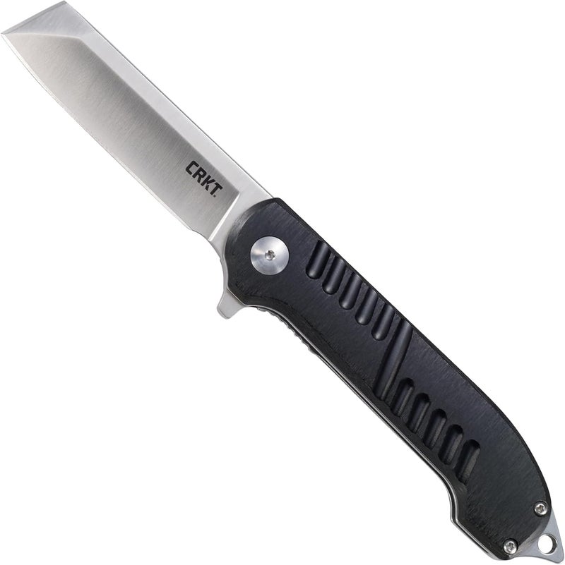 CRKT Razel GT Assisted Folding Knife with Liner Lock: Stainless Steel Plain Edge Blade, Aluminum Handle, Pocket Clip, 4031 - Image 1